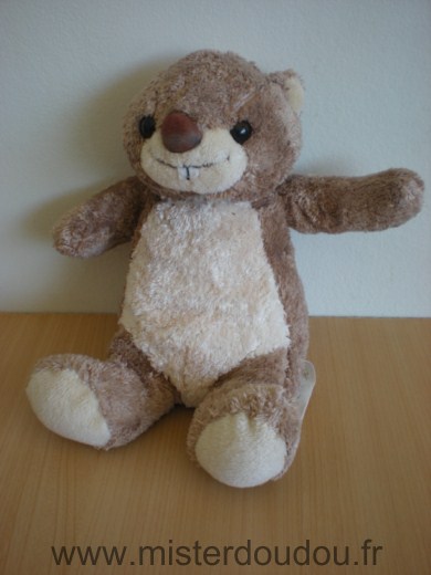 Doudou Marmotte 0 Marron beige seneca 