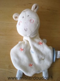 Doudou Mouton Absorba Ecru avec des étoiles brodées 