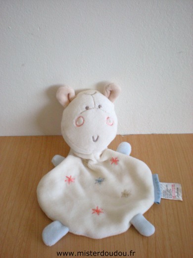 Doudou Mouton Absorba Ecru étoiles brodées 