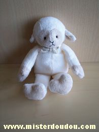 Doudou Mouton Anna club plush Blanc beige 