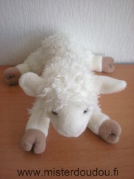 Doudou Mouton Anna club plush Blanc interieur des oreilles roses 