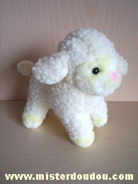 Doudou Mouton Anna club plush Blanc jaune 