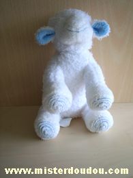 Doudou Mouton Avene Blanc  bleu 