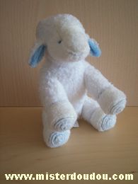 Doudou Mouton Avene Blanc bleu 