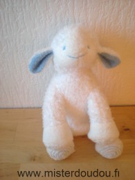 Doudou Mouton Avene Blanc bleu 