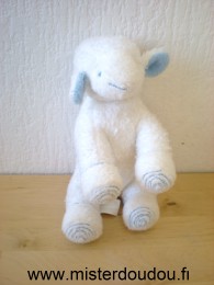 Doudou Mouton Avene Blanc bleu 