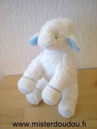 Doudou Mouton Avene Blanc bleu 