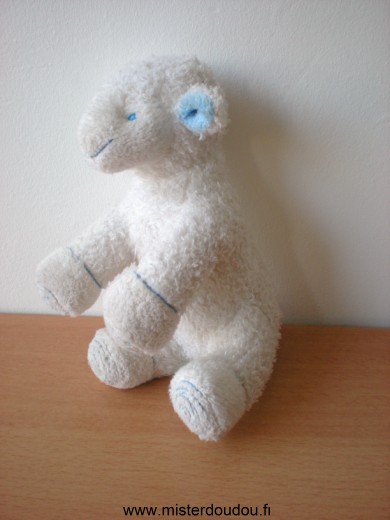 Doudou Mouton Avene Blanc bleu 