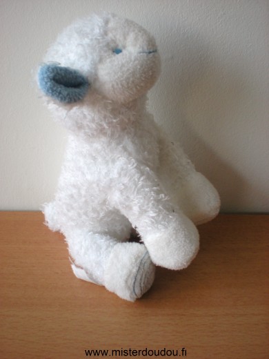 Doudou Mouton Avene Blanc bleu 