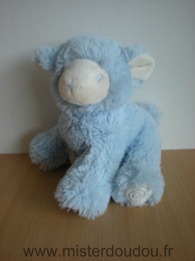 Doudou Mouton Avene Bleu blanc Pediatril