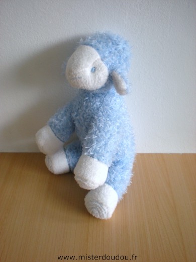 Doudou Mouton Avene Bleu blanc 