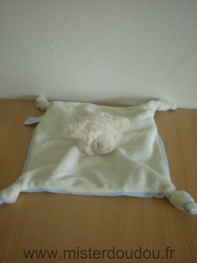 Doudou Mouton Avene Ecru bleu 