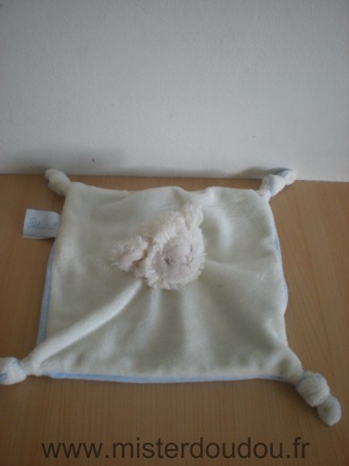 Doudou Mouton Avene Ecru bleu 