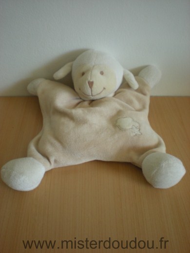 Doudou Mouton Bout chou Beige écru 