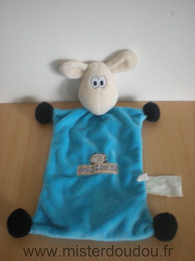 Doudou Mouton Brioche Bleu 