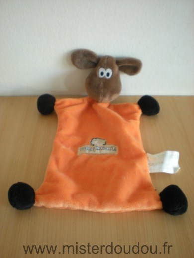 Doudou Mouton Brioche Orange marron 