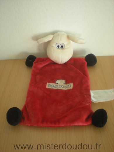 Doudou Mouton Brioche Rouge 