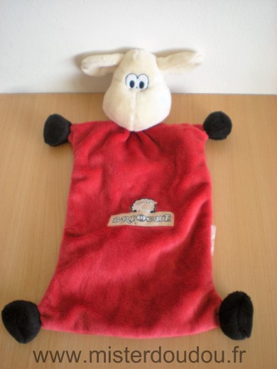 Doudou Mouton Brioche Rouge 