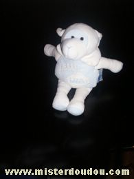 Doudou Mouton Cmp Blanc / bleu clair 