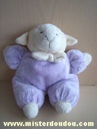 Doudou Mouton Cmp Ecru mauve 