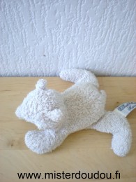 Doudou Mouton Du pareil au même Tissus eponge beige museau blanc 