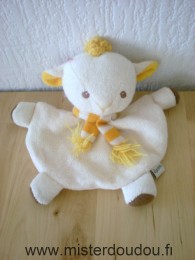 Doudou Mouton Du pareil au même Tissus éponge, écru jaune 