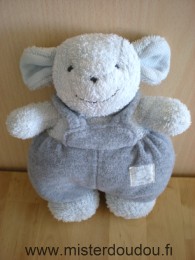 Doudou Mouton Happy horse Gris salopette polaire grise 