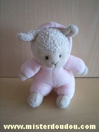 Doudou Mouton Ikéa Beige habit rose 