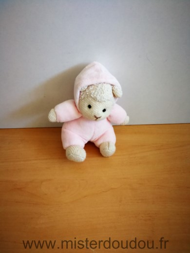 Doudou Mouton Ikéa Rose beige 