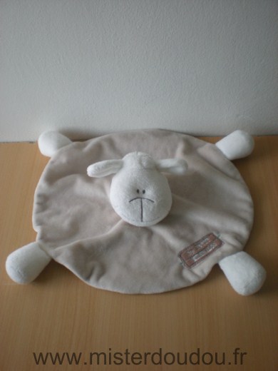 Doudou Mouton Kimbaloo Beige blanc 