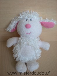 Doudou Mouton Luminou Blanc rose 