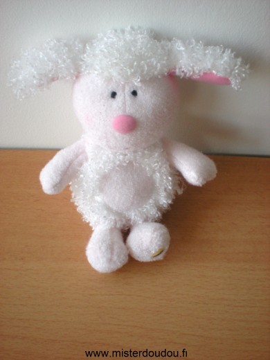 Doudou Mouton Luminou Blanc rose 