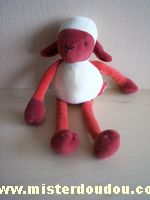 Doudou Mouton Marese Beige rouge 