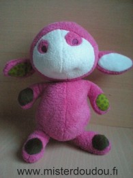 Doudou Mouton - Marque non connue - Rose blanc vert 
