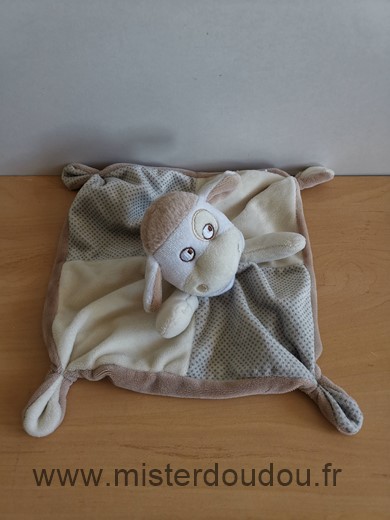 Doudou Mouton Mots d enfants Beige jaune gris 