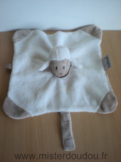 Doudou Mouton Nattou Blanc beige capuccino 