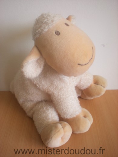 Doudou Mouton Nature et découvertes Beige ecru 