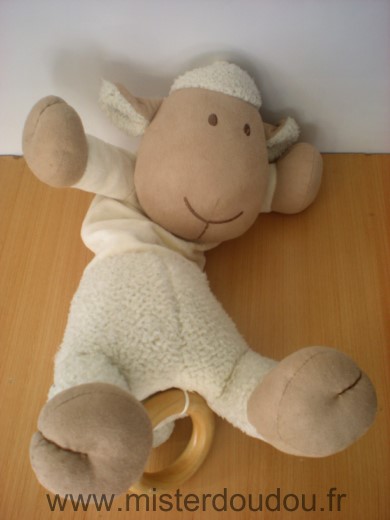 Doudou Mouton Nature et découvertes Ecru beige 