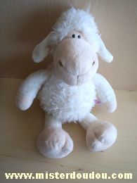 Doudou Mouton Nici Blanc  beige 