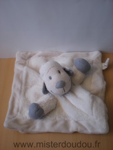 Doudou Mouton Nicotoy Blanc gris 