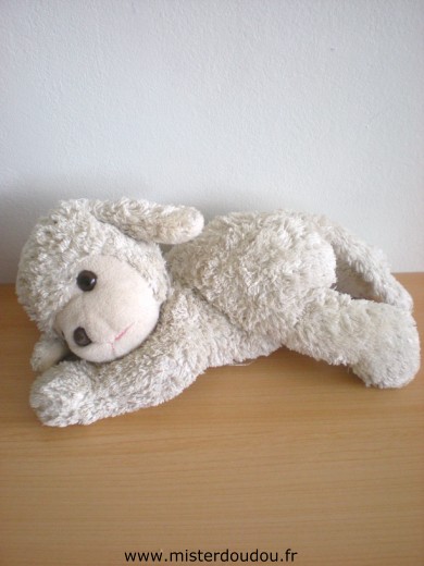 Doudou Mouton Nounours Ecru Doudou usagé, petit prix, peut encore servir pour dépanner.