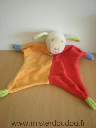 Doudou Mouton Paradise toys Orange rouge 