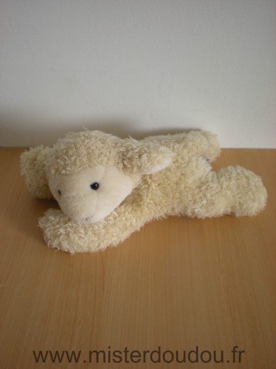 Doudou Mouton Patin coufin Beige ecru 