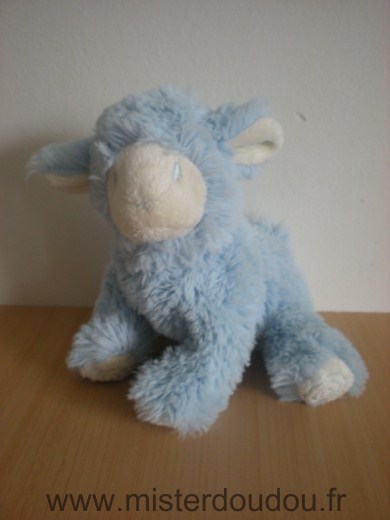 Doudou Mouton Pediatril Bleu blanc 