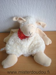 Doudou Mouton Sigikid Ecru beige foulard rouge 