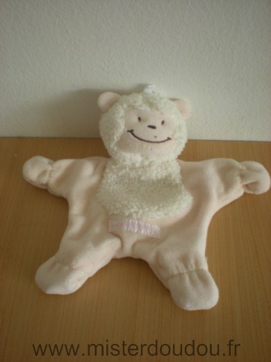 Doudou Mouton Sucre d orge Rose blanc 