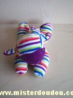 Doudou Mouton Women secret Rayé multicolore Brodé 2006 sous la patte