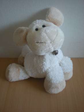 Doudou Mouton - marque non connue - Mouton honey blanc beige  grelot 