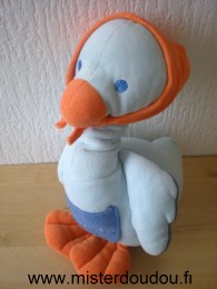 Doudou Oie Graine d éveil Bleu orange 