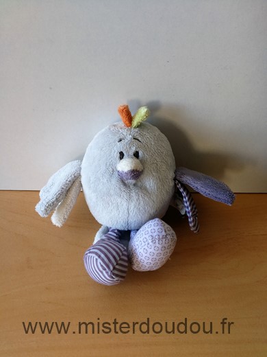 Doudou Oiseau Noukie s Bleu violet 